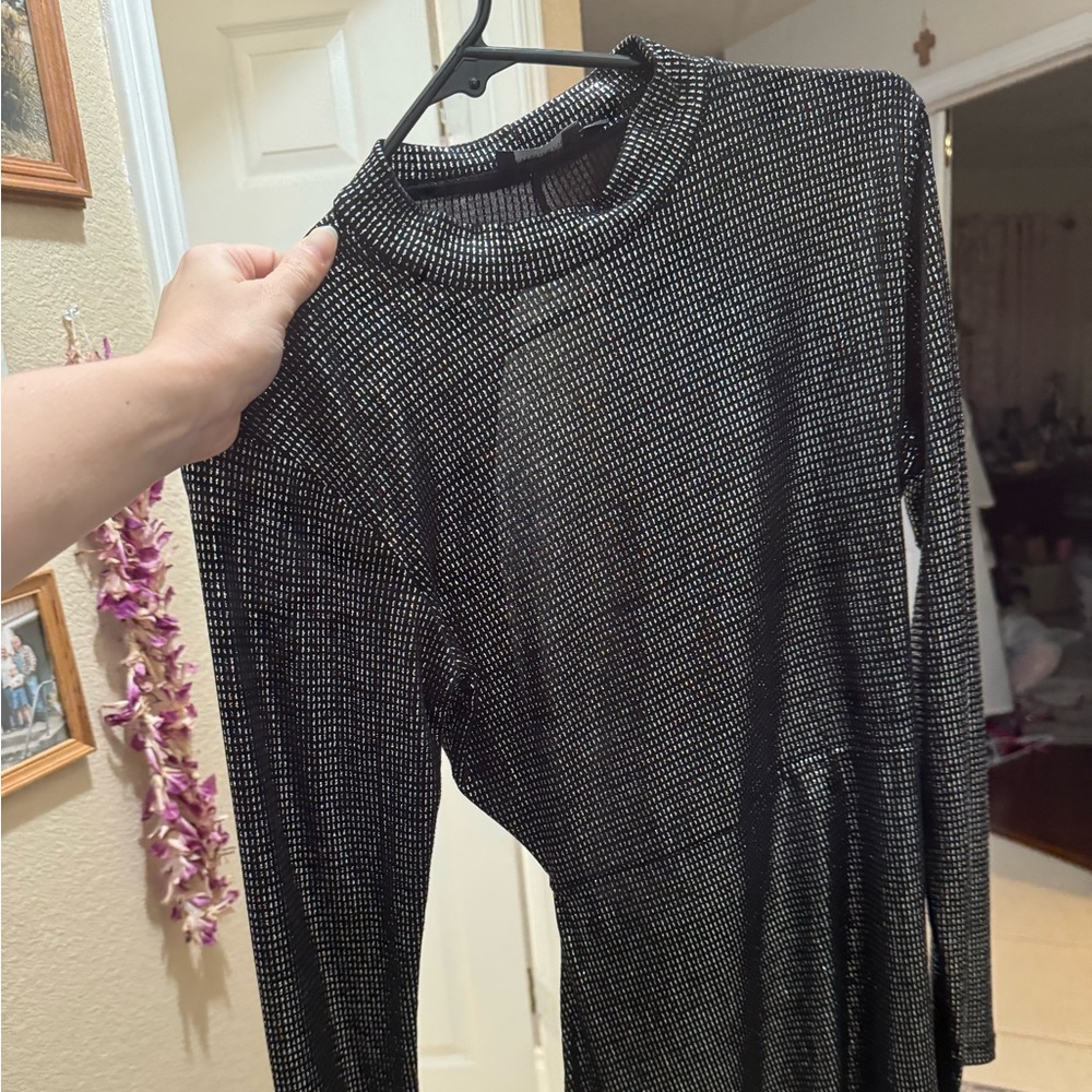 Elegant Black Sequin Dress
